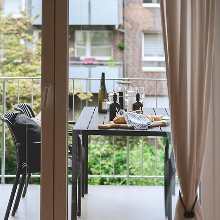 Nooqa - 'exklusives Design - Parkplatz, Balkon, Nespresso - 6 Personen - 85qm 公寓 杜伊斯堡